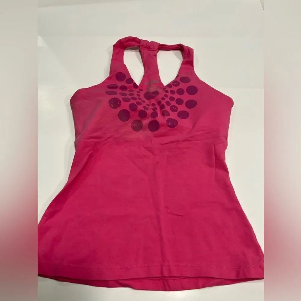 Marika Pink Support Shape Sport Bra Top Training Tankini Tank Size S